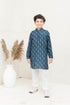 FEATHER PRINT DARK BLUE SET